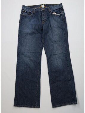Vtg Y2K Lucky Brand Jeans Mens 34x34 Button Fly Slim Boot Wide Leg Denim Jeans